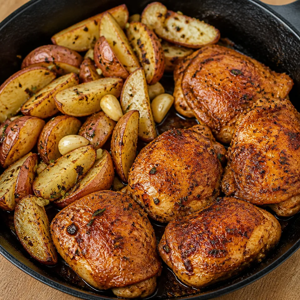 Chicken and Potatoes Skillet — serving inspiration
