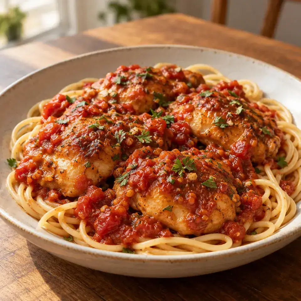 Chicken Arrabbiata — serving inspiration