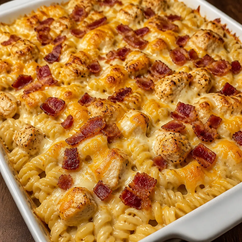 Chicken Bacon Ranch Pasta Bake Recipe — serving inspiration