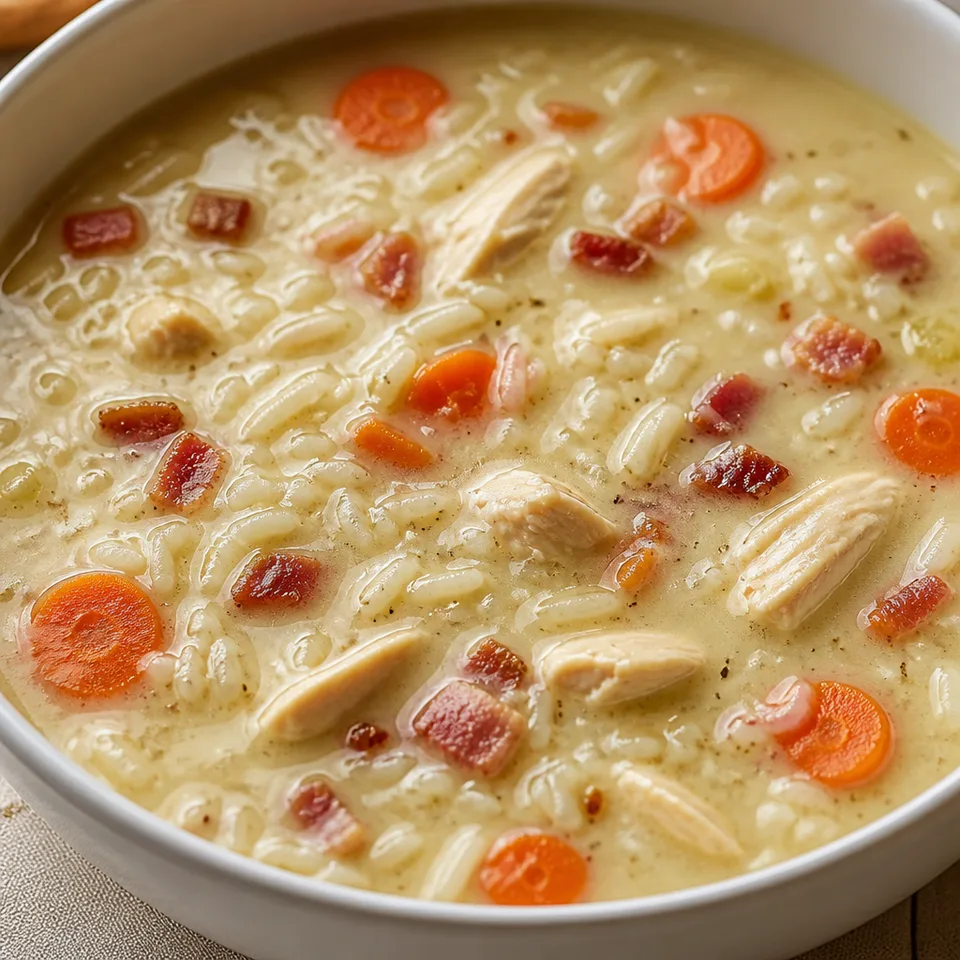 Chicken, Bacon & Rice Soup — serving inspiration