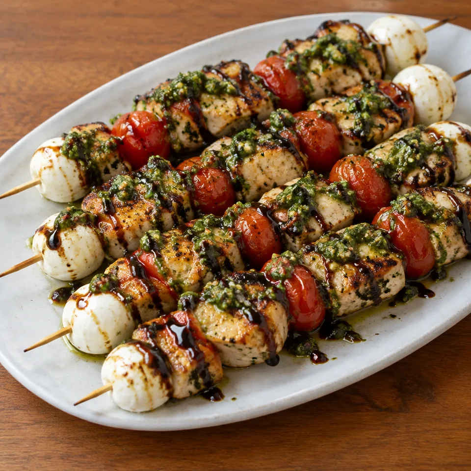 Chicken Caprese Skewers — serving inspiration