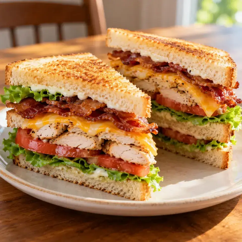 Chicken Club Sandwich Recipe — serving inspiration