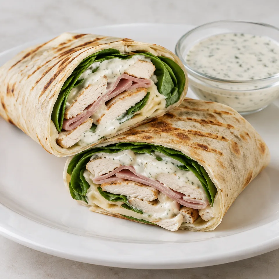 Chicken Cordon Bleu Ranch Wraps — serving inspiration
