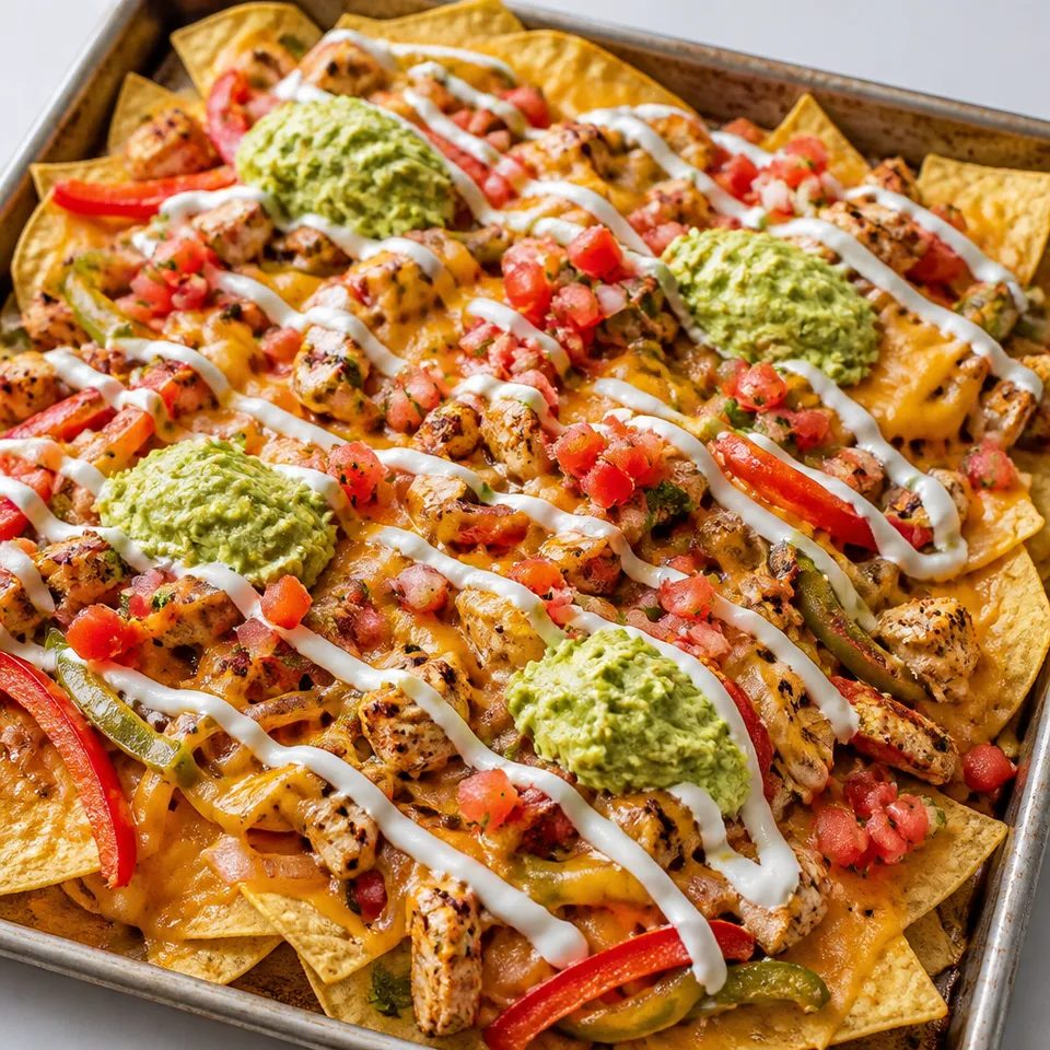 Chicken Fajita Nachos — serving inspiration