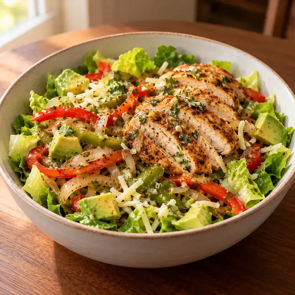 Chicken Fajita Salad — serving inspiration