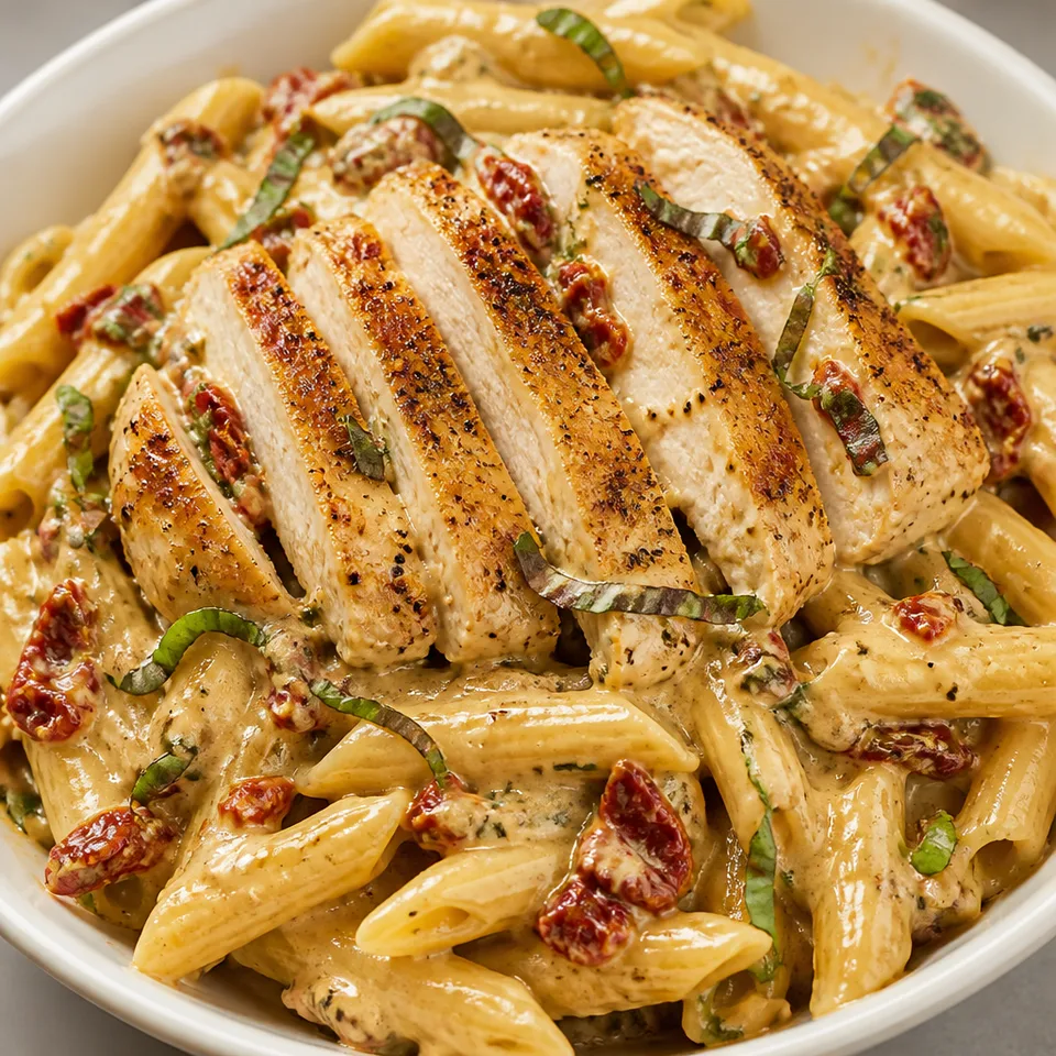 Chicken Pasta with Sun Dried Tomato Cream Sauce — serving inspiration
