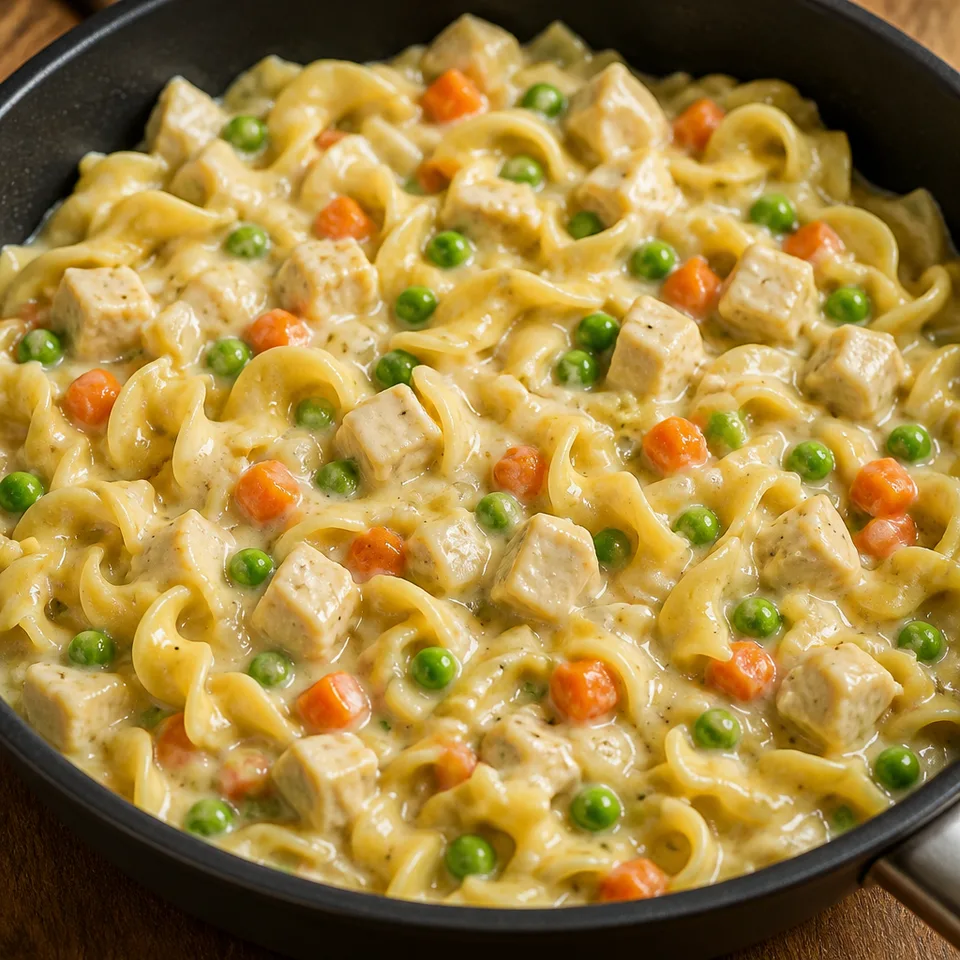 Chicken Pot Pie Noodle Skillet — serving inspiration