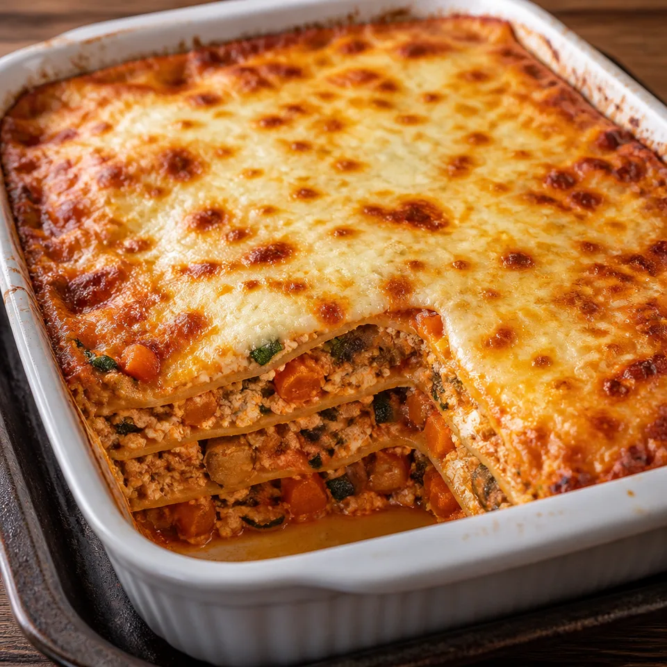 Chicken Pumpkin and Ricotta Lasagna — serving inspiration