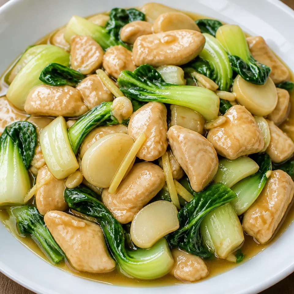 Chicken stir fry with Baby Bok Choy — serving inspiration