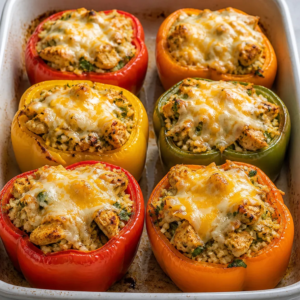 Chicken Stuffed Peppers (Mexican Flavors) — serving inspiration