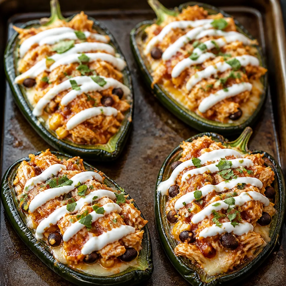 Chicken Stuffed Poblano Peppers — serving inspiration