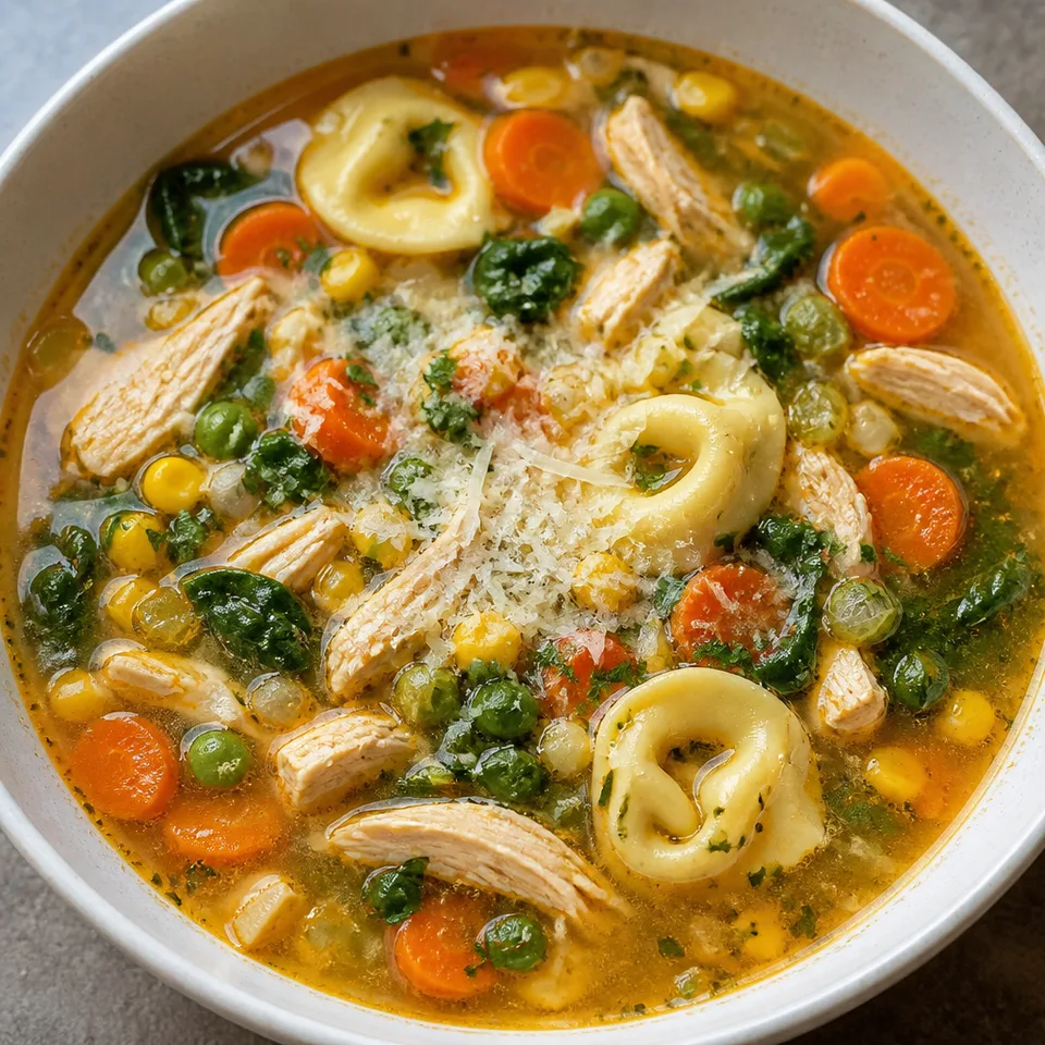 Chicken Vegetable Tortellini Soup — serving inspiration