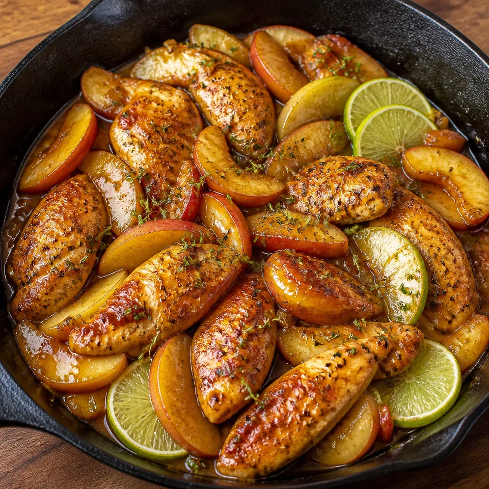 Chicken with Apples and Maple-Lime Sauce — serving inspiration