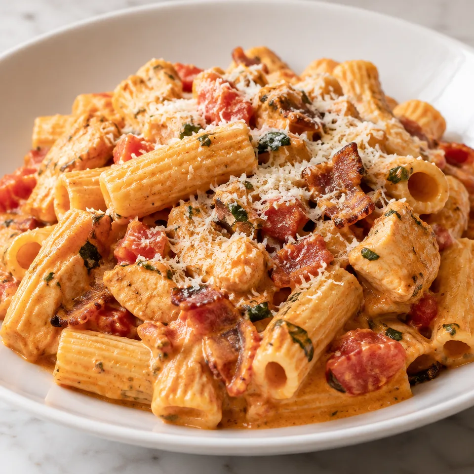 Chicken With Blush Sauce Pasta — serving inspiration