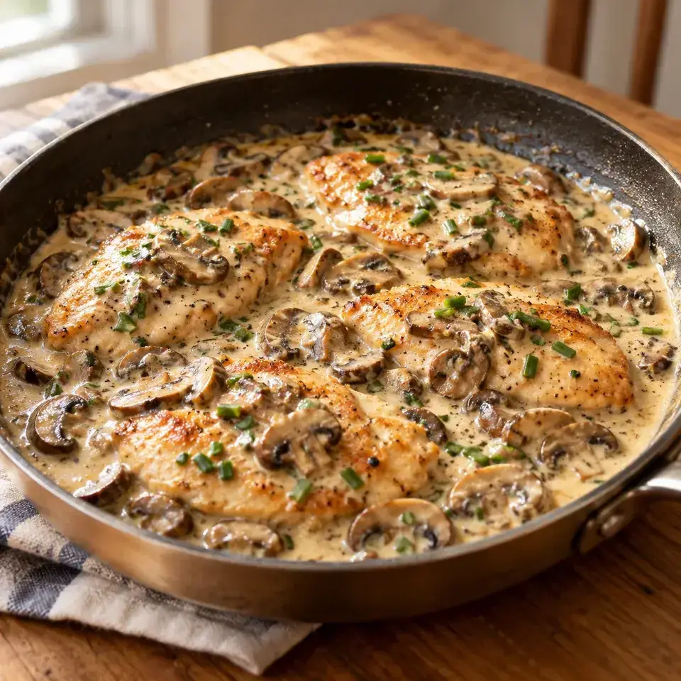 Chicken with Creamy Mushroom Sauce — serving inspiration