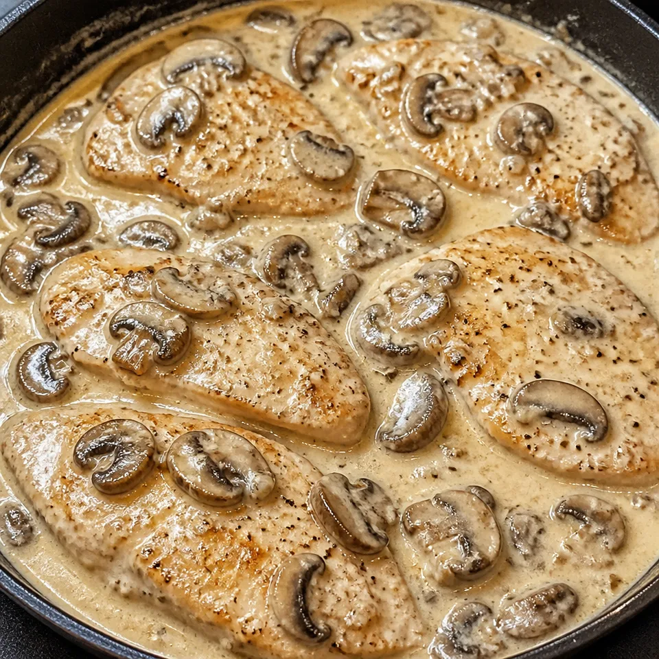 Chicken with Mushroom Cream Sauce — serving inspiration