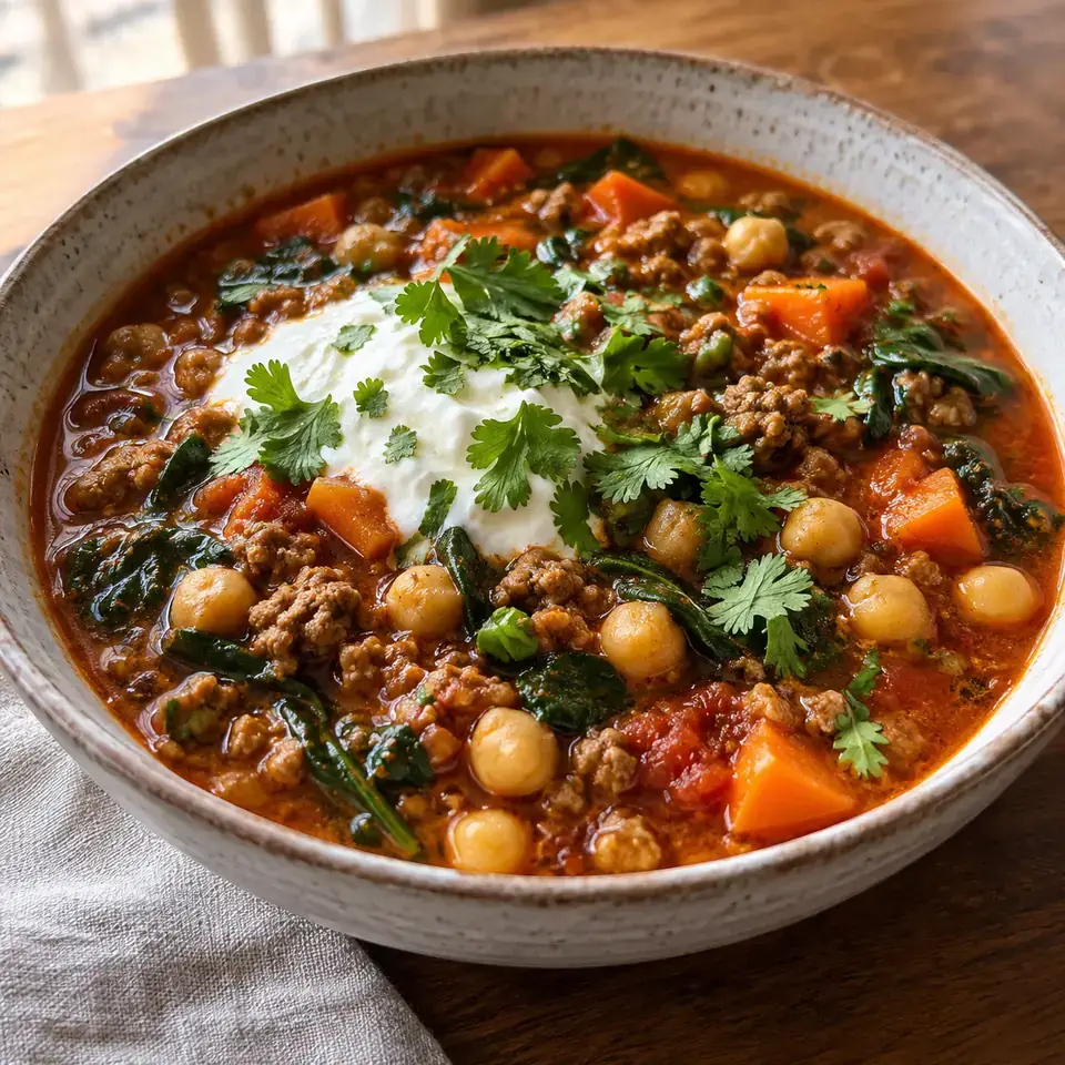 Chickpea Lamb Shawarma Soup — serving inspiration