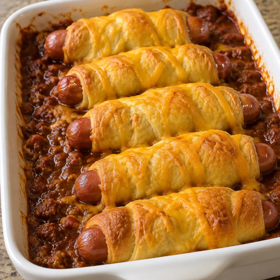 Chili Cheese Dog Casserole Recipe — serving inspiration