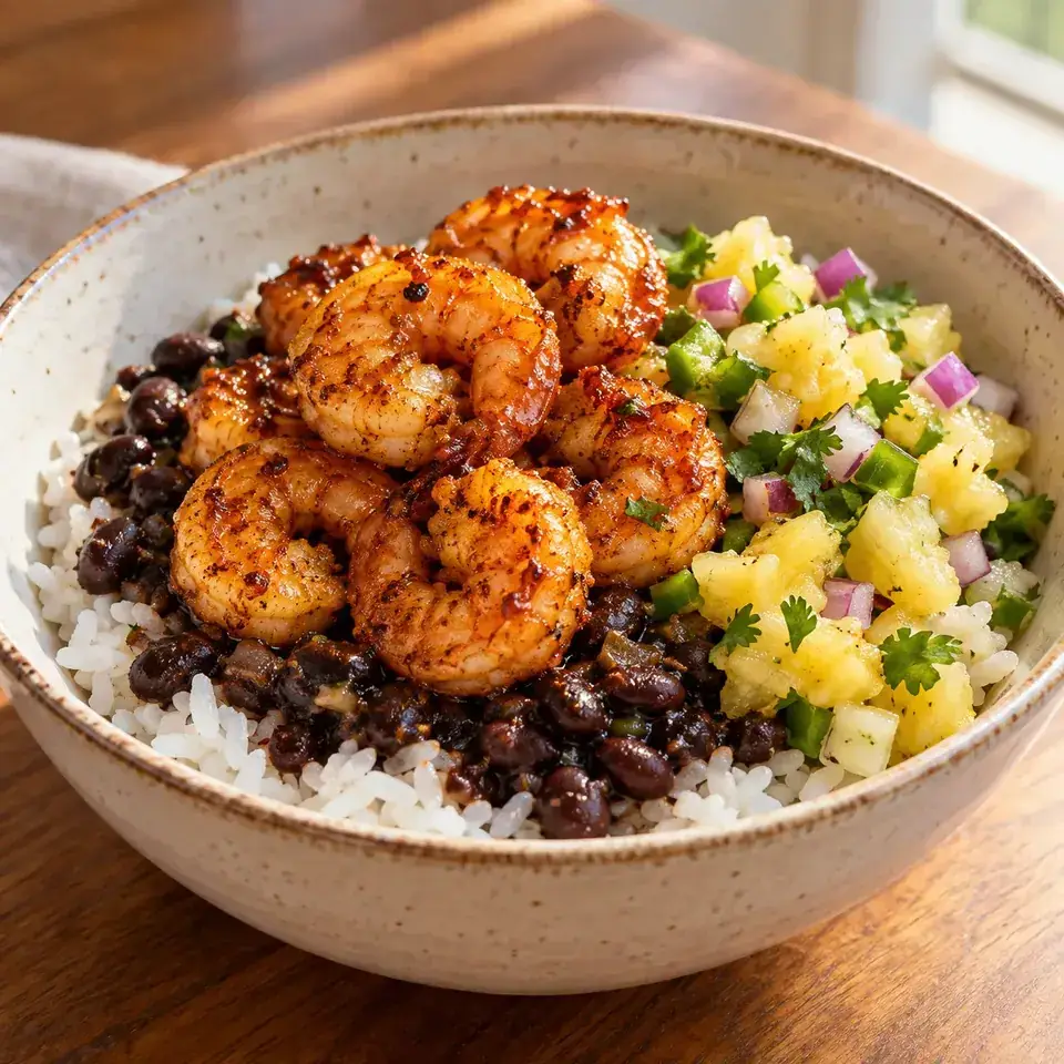 Chili Lime Shrimp Bowls — serving inspiration