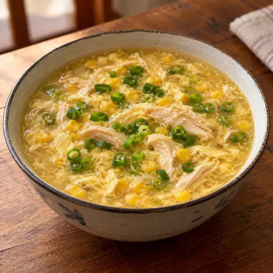 Chinese Chicken and Corn Soup — serving inspiration
