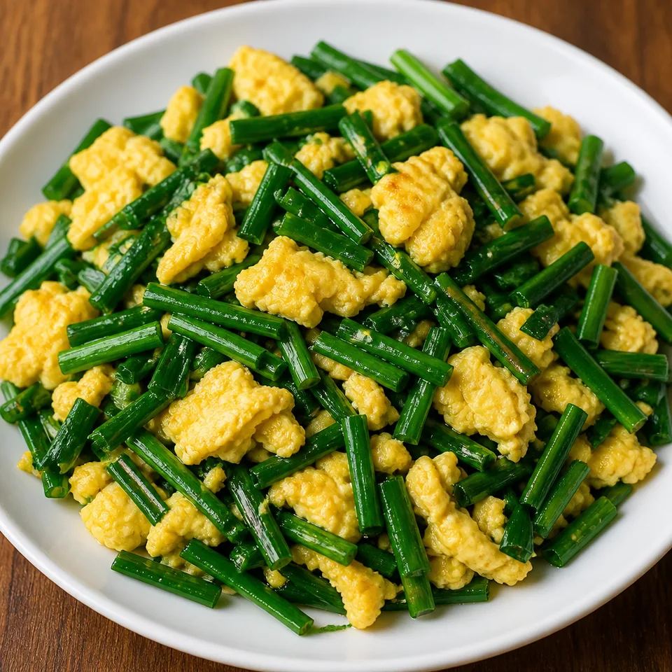 Chinese Chive and Egg (韭菜炒鸡蛋) — serving inspiration