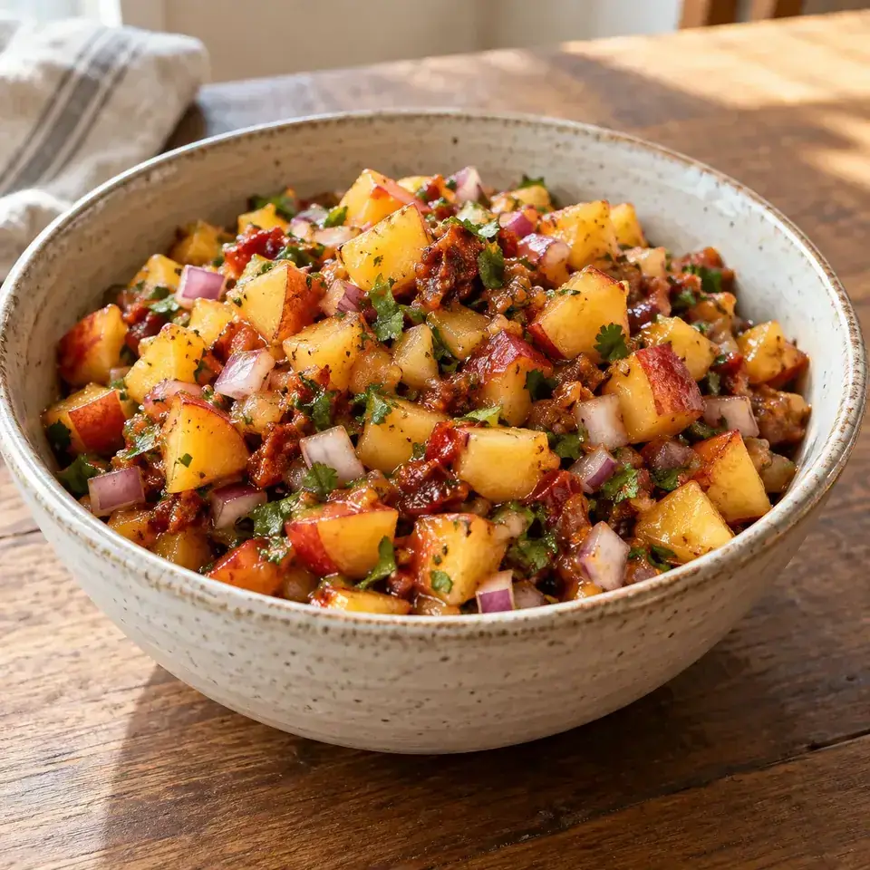 Chipotle Peach Salsa — serving inspiration