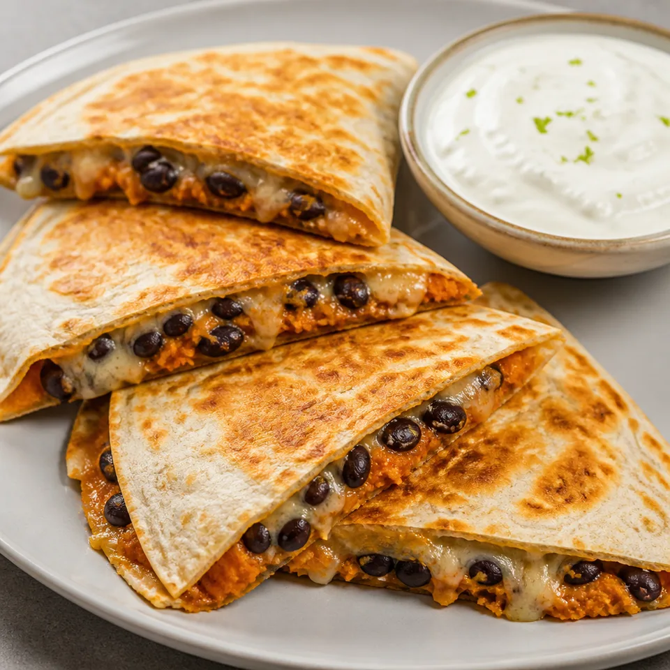 Chipotle Sweet Potato Black Bean Quesadillas — serving inspiration