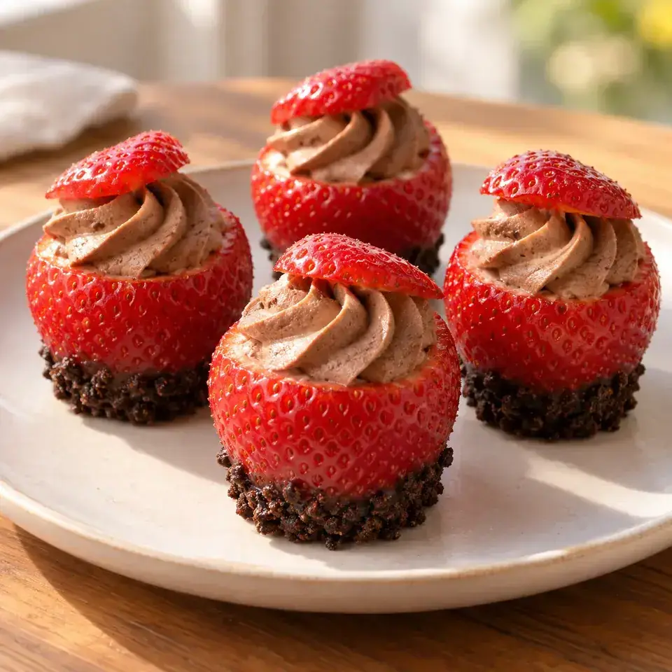 Chocolate Cheesecake Stuffed Strawberries (No Bake!!) — serving inspiration