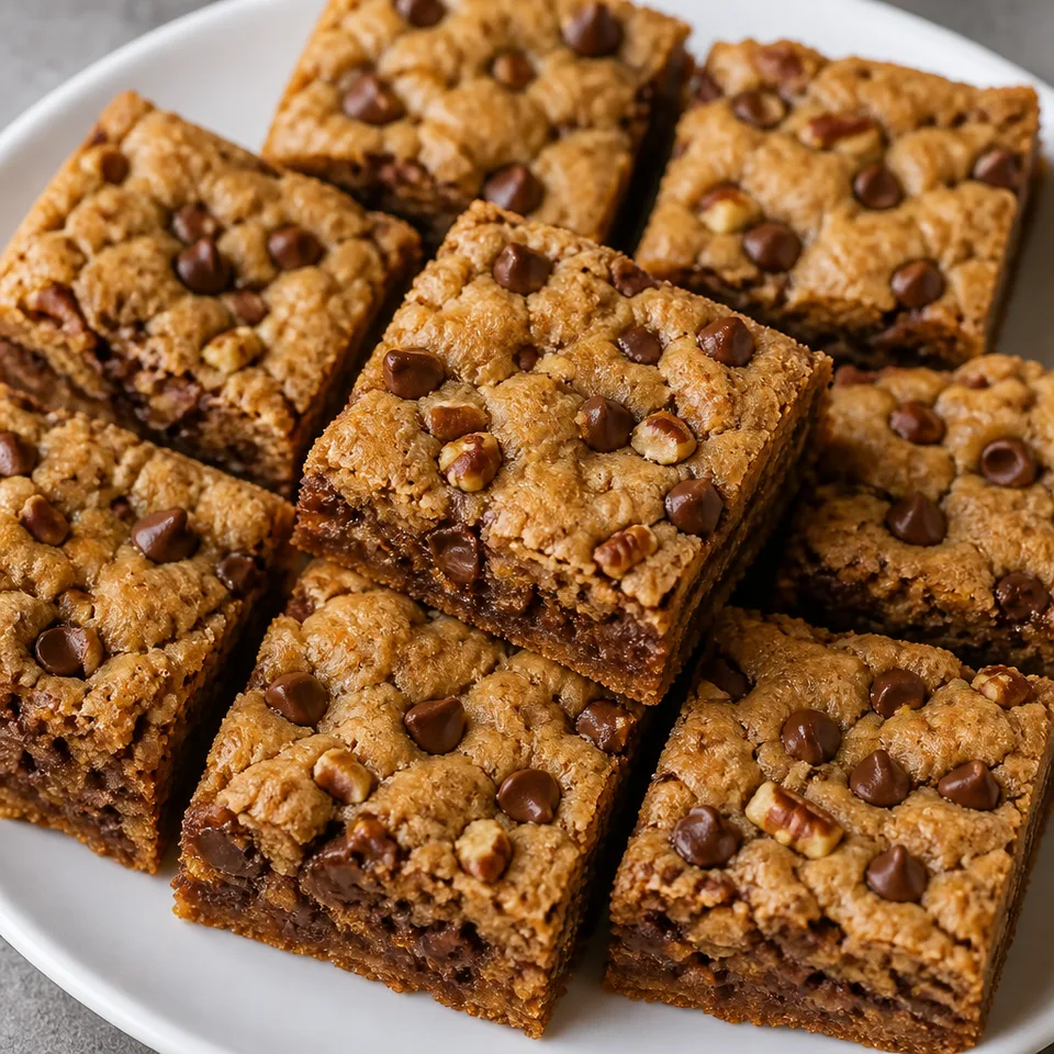 Chocolate Chip Butterscotch Cookie Bars — serving inspiration