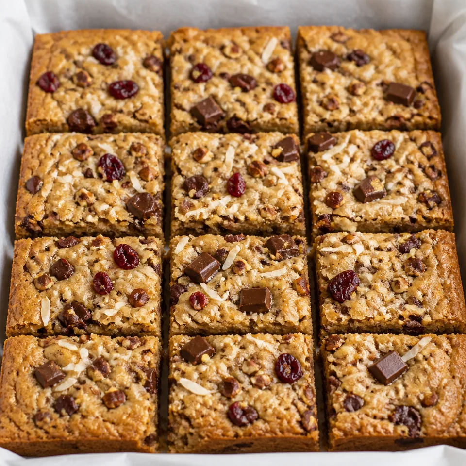Chocolate Chunk Cranberry Coconut Blondies — serving inspiration
