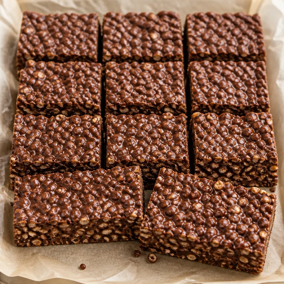 Chocolate Crunch Bars — serving inspiration