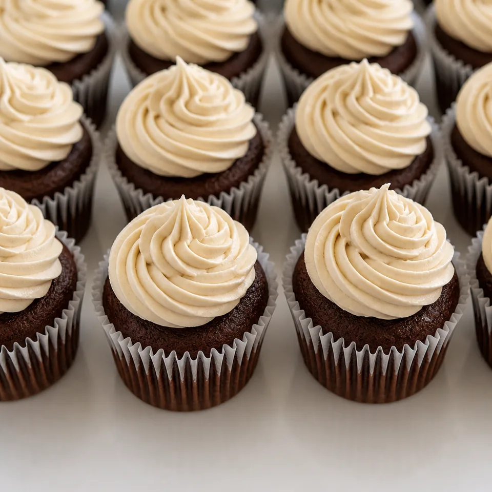 Chocolate Malt Cupcakes with Vanilla Malt Buttercream — serving inspiration