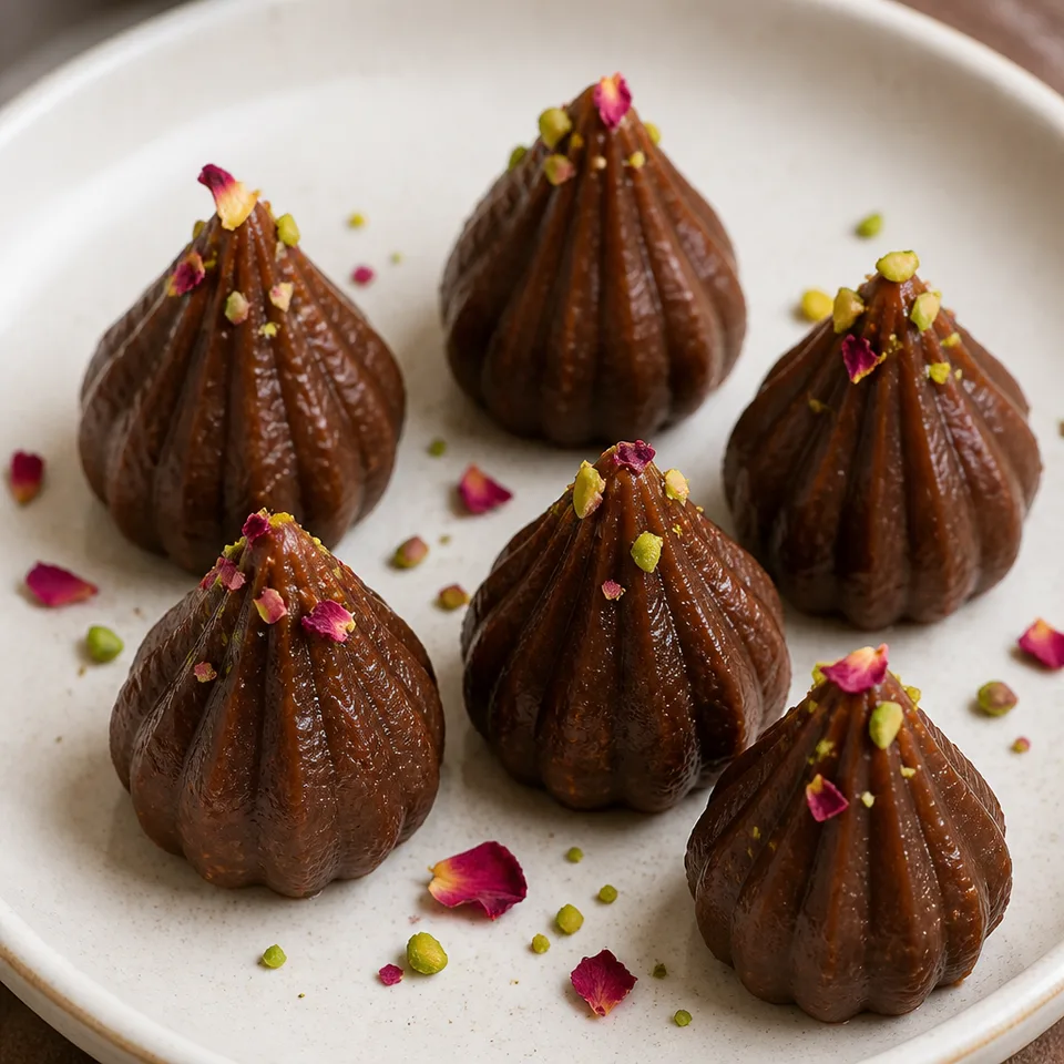 Chocolate Modak Recipe — serving inspiration