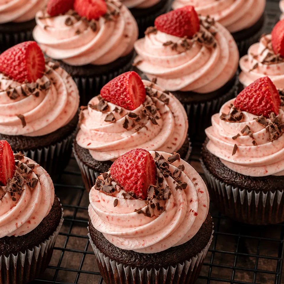 Chocolate Strawberry Cupcakes — serving inspiration