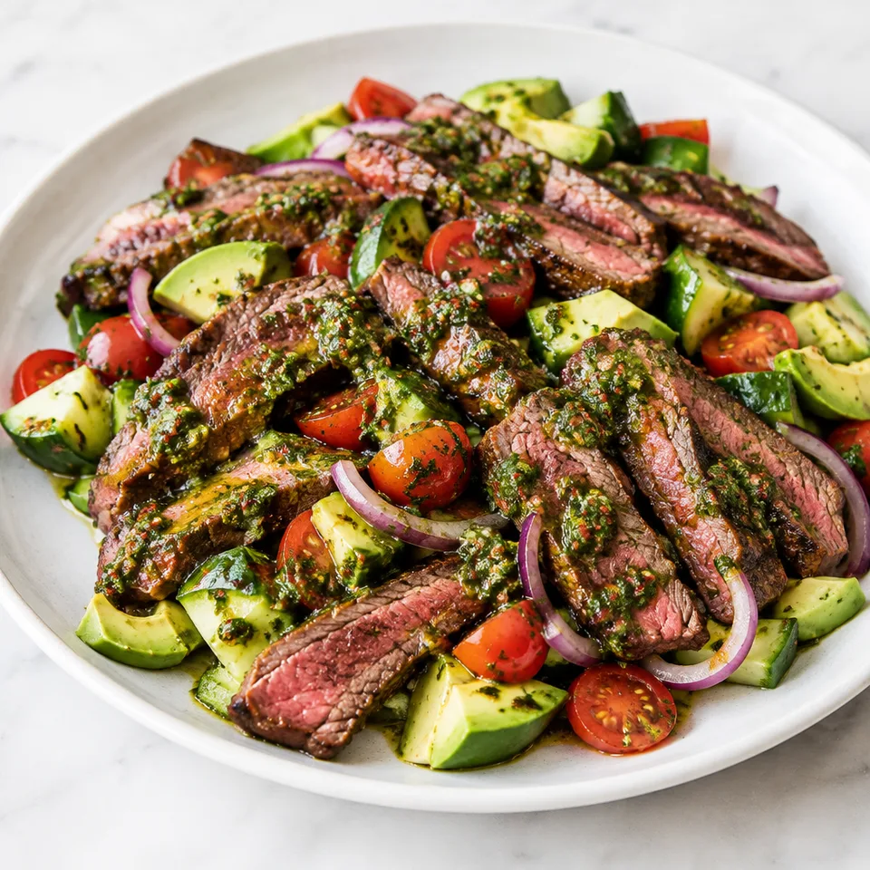 Chopped Chimichurri Steak Salad — serving inspiration