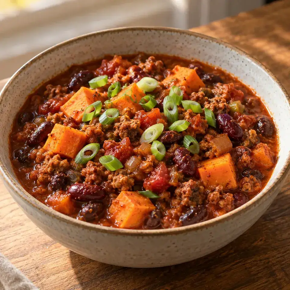 Chorizo Sweet Potato Chili — serving inspiration
