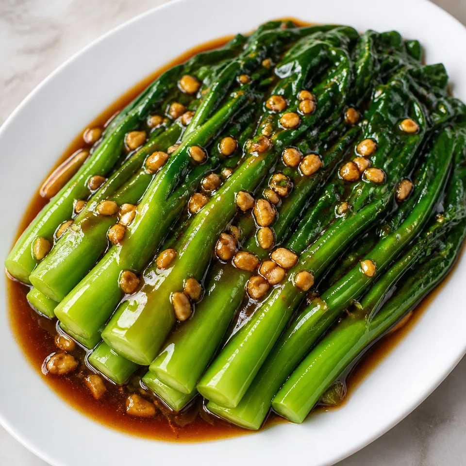 Choy Sum with Garlic Sauce (白灼菜心) — serving inspiration