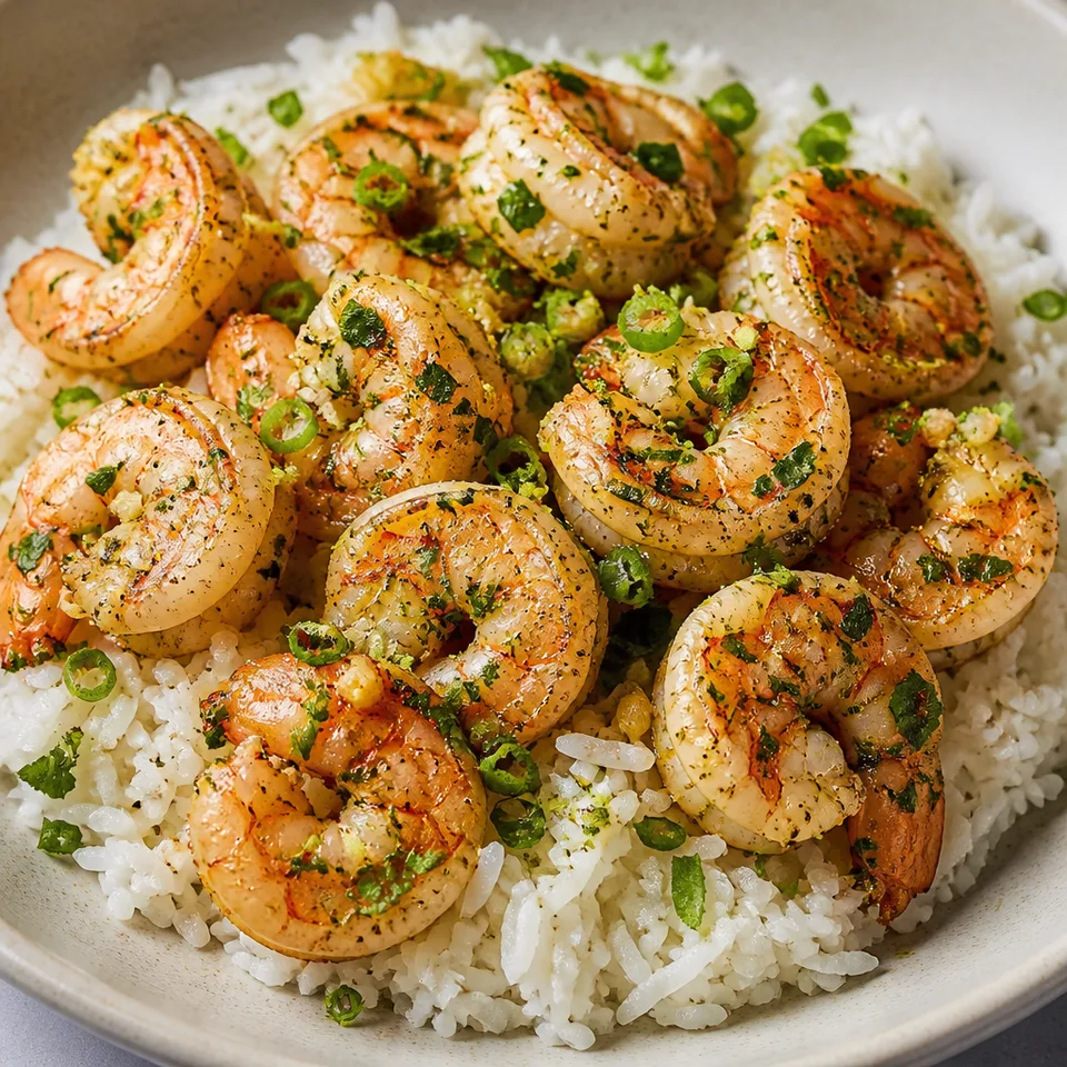 Cilantro Lime Shrimp with Coconut Rice — serving inspiration