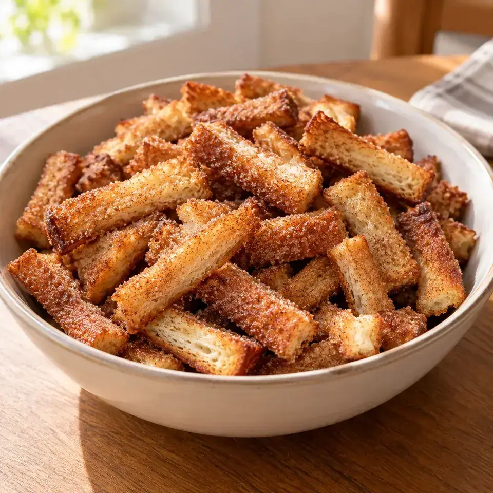 Cinnamon Sugar Bread Crust Treats — serving inspiration
