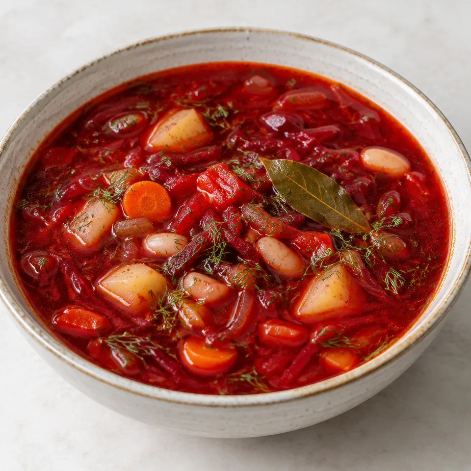 Classic Borscht Recipe (Beet Soup) — serving inspiration