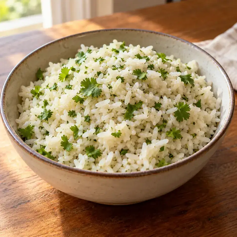 Coconut Coriander (Cilantro) Lime Rice — serving inspiration