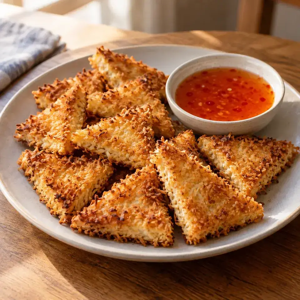 Coconut Crusted Tofu with Sweet Chili Dipping Sauce — serving inspiration