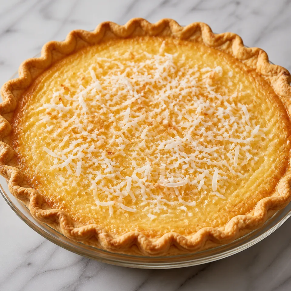 Coconut Custard Pie Recipe — serving inspiration
