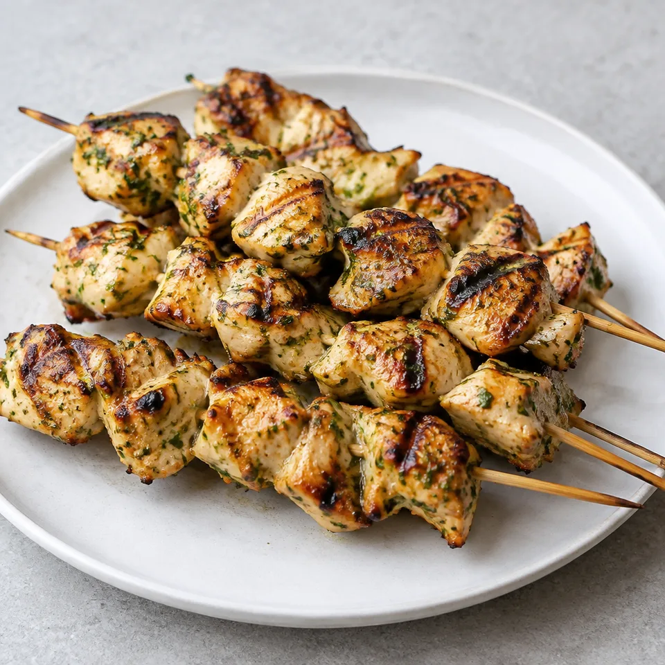 Coconut lemongrass chicken skewers — serving inspiration