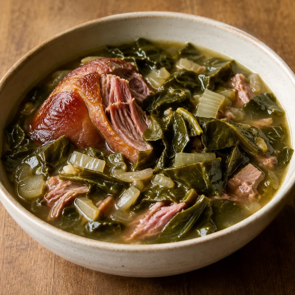 Collard greens with ham hock — serving inspiration