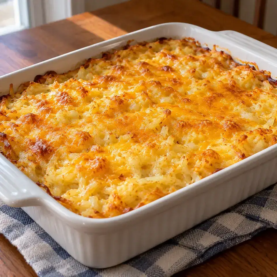 Copy Cat Cracker Barrel Hashbrown Casserole Recipe — serving inspiration
