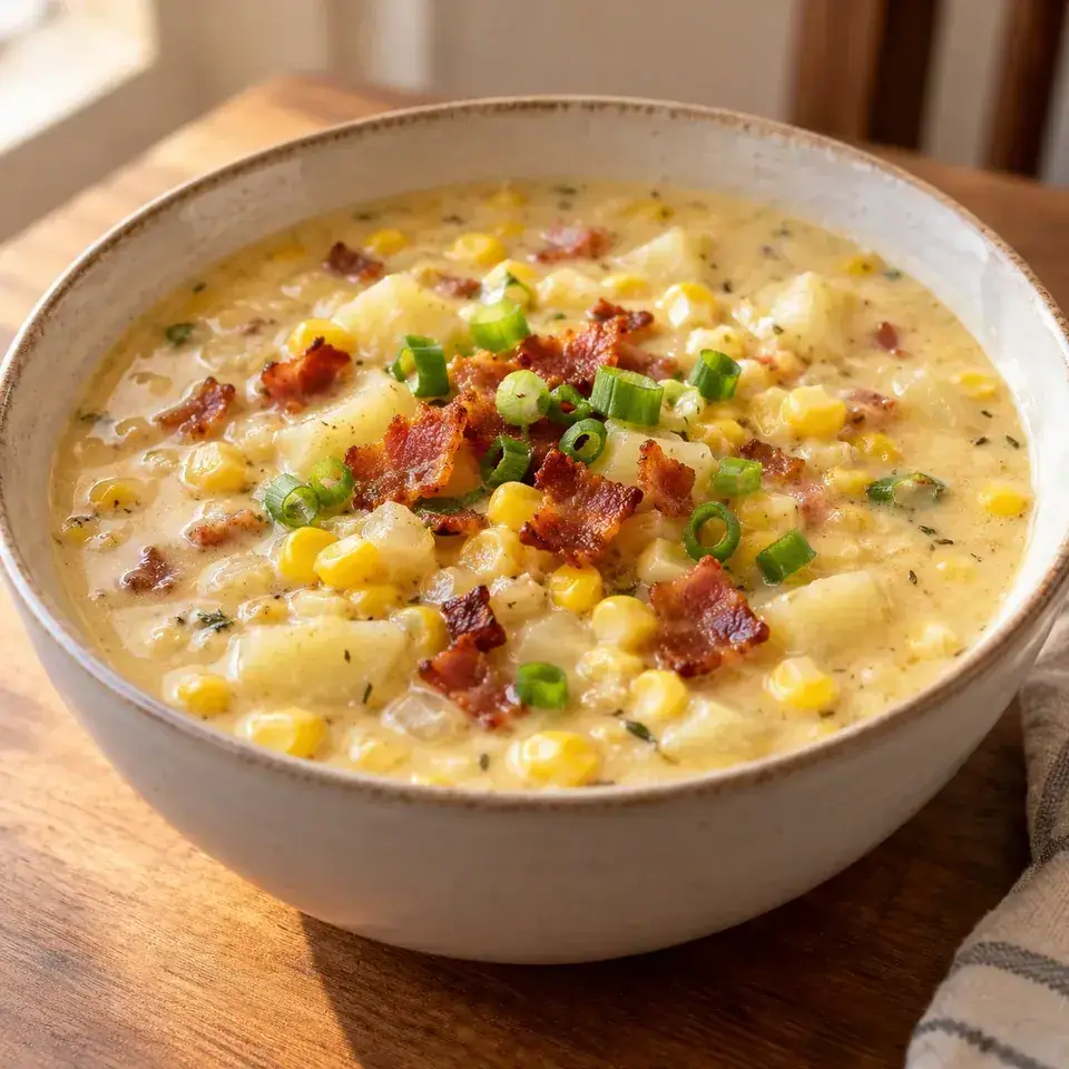 Corn Chowder with Bacon — serving inspiration
