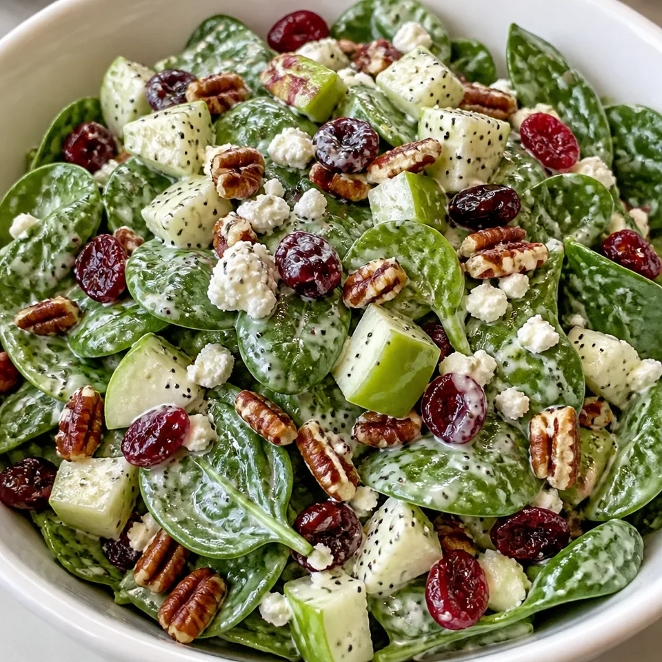 Cranberry Apple Pecan Salad with Creamy Poppyseed Dressing — serving inspiration