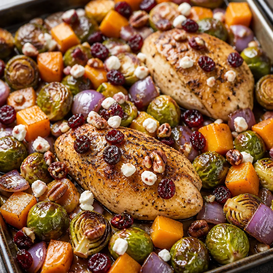 Cranberry Balsamic Sheet Pan Chicken — serving inspiration