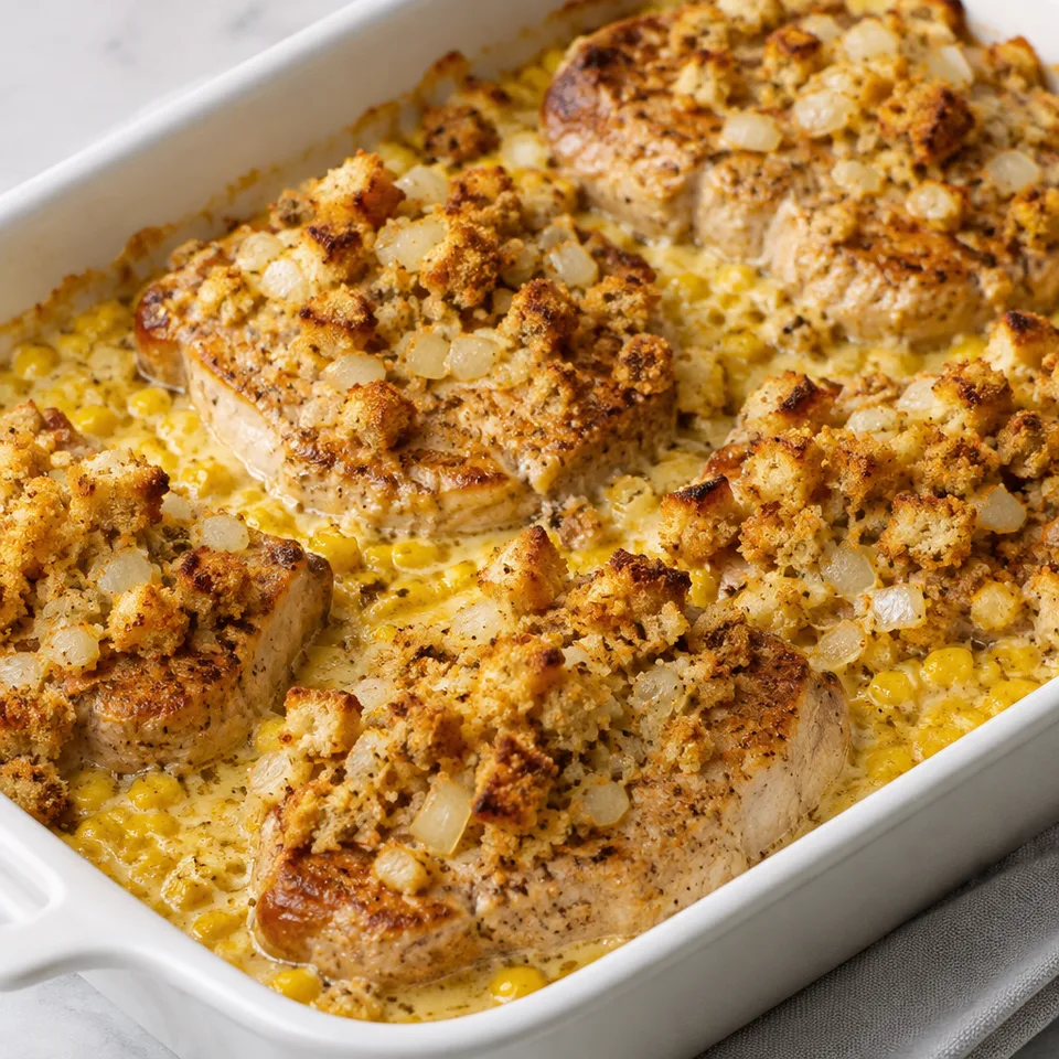 Cream Corn Pork Chops Casserole — serving inspiration